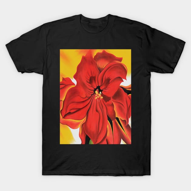 georgia o keeffe red amaryllis T-Shirt by QualityArtFirst